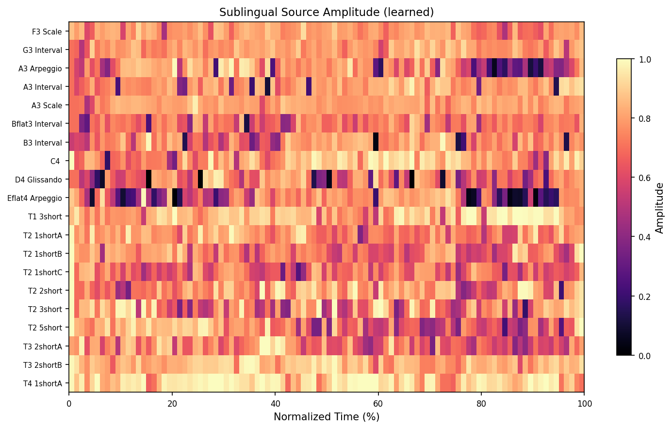 Sublingual amplitude heatmap